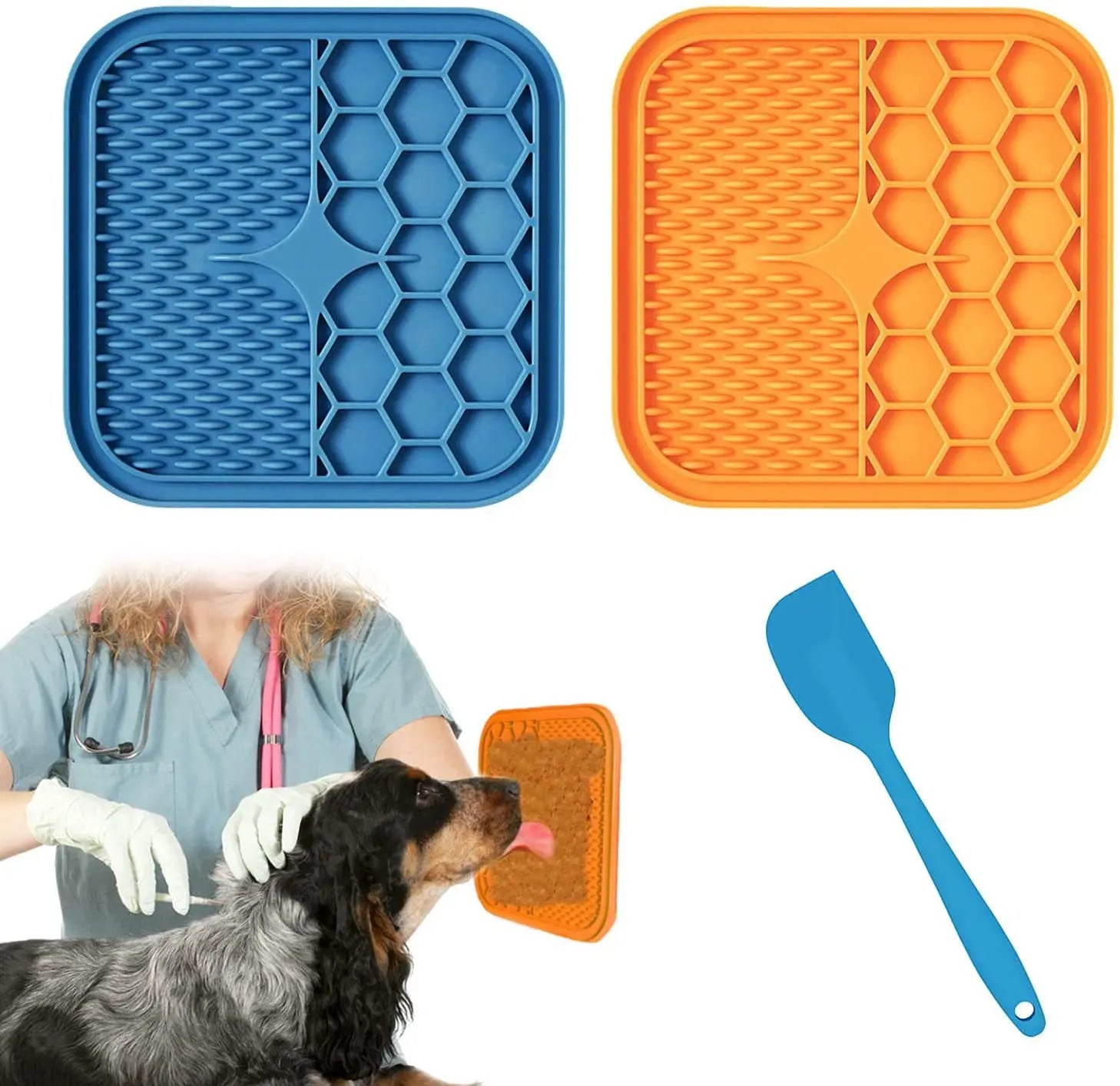 Pet lick mat silicone slow feeder suction cups for dogs and cats