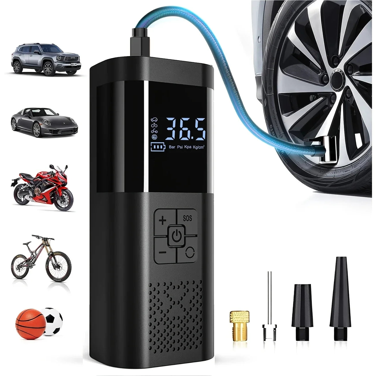 Portable Car Tire Inflator Air Compressor