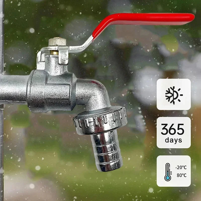 Premium Brass Ball Valve Garden Faucet - Professional Grade 1/2" Outdoor Water Spigot with Dual Control - Heavy Duty Leak-Proof Design for Garden, RV & Pool